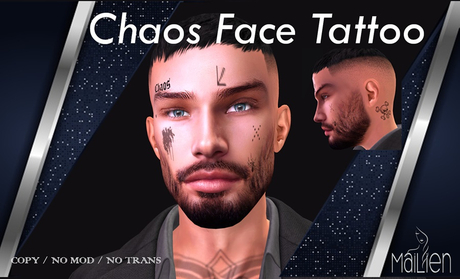 Second Life Marketplace - Mailien - Chaos Face Tattoo